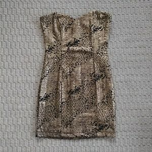 Super Sexy Forever 21 Snakeskin Mini Dress Sz S